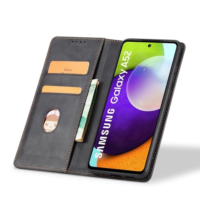 UTGATT1 - Galaxy A52/A52s 5G Plånboksfodral Magnet Fancy - Svart