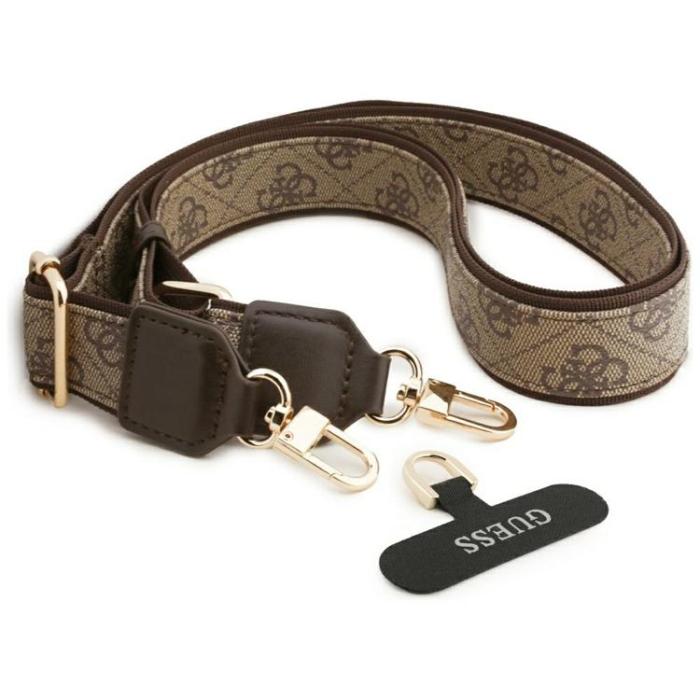 Guess - Guess iPhone 17 Pro Max Mobilskal MagSafe 4G Triangle & Big Strap - Brun