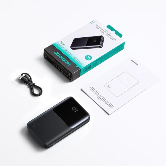 Joyroom - Joyroom Mini Powerbank 10000 mAh 22.5W med Display JR-QP191 - Svart