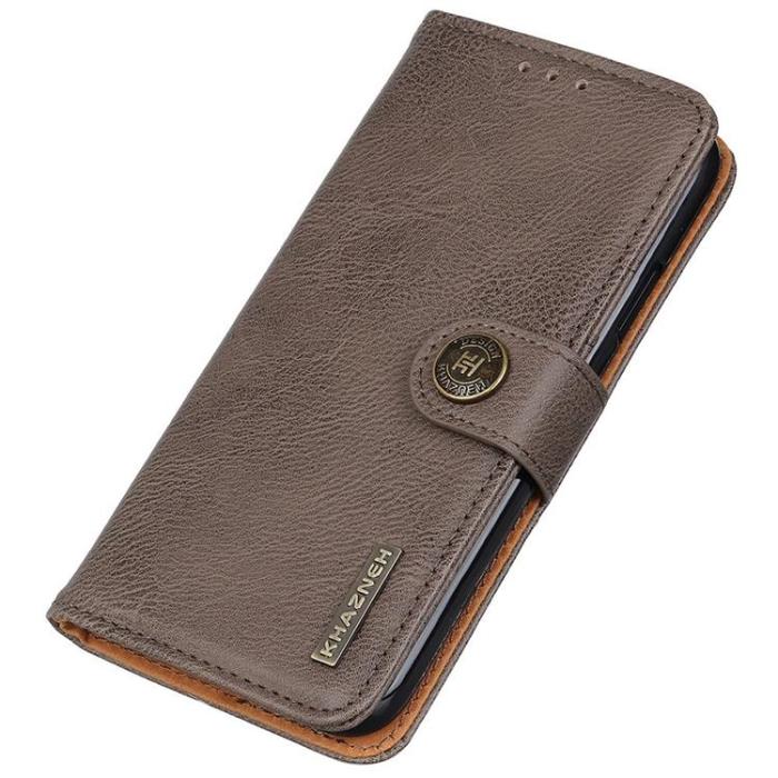 KHAZNEH - KHAZNEH iPhone 14 Pro Plånboksfodral Retro - Grå