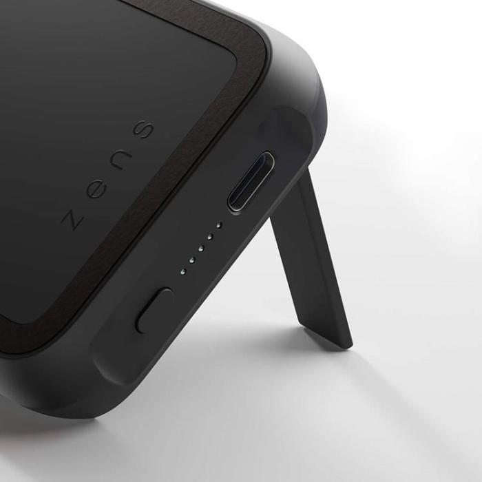 ZENS - ZENS Magnetisk Magsafe Qi Powerbank One Side QI 10000 mAh - Svart