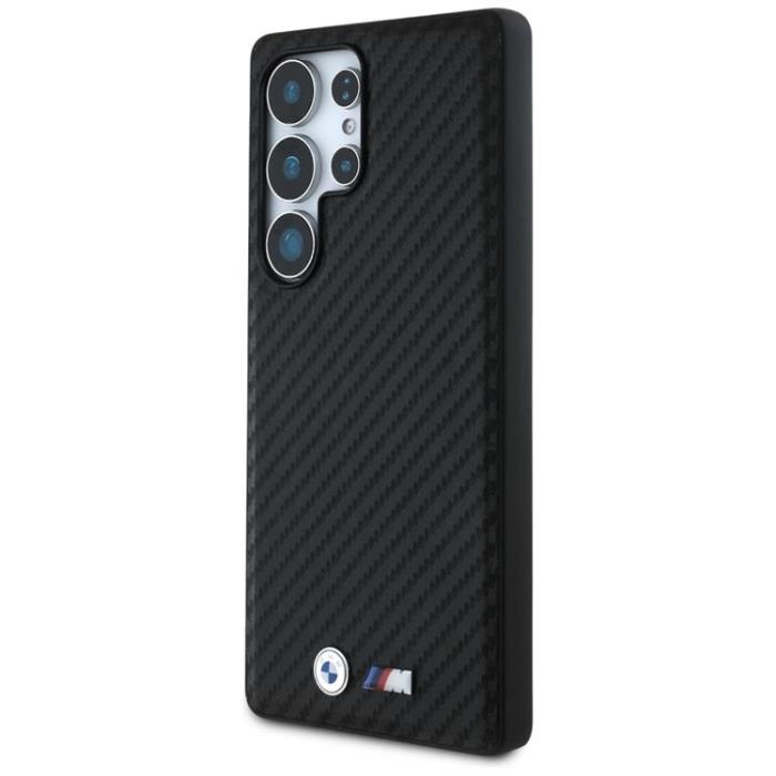BMW - BMW Galaxy S25 Ultra Mobilskal MagSafe Läder Carbon - Svart