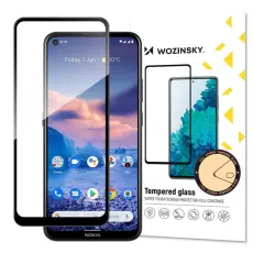 Wozinsky - Wozinsky Full Glue H&auml;rdat Glas Sk&auml;rmskydd Nokia 5.4 - Svart