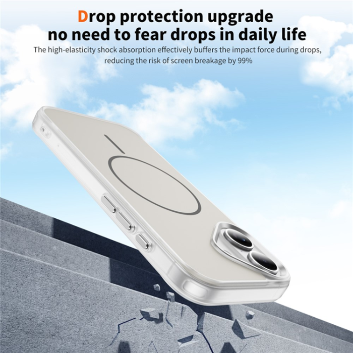 A-One Brand - iPhone 17 Mobilskal MagSafe Skin Touch TPU PC - Vit