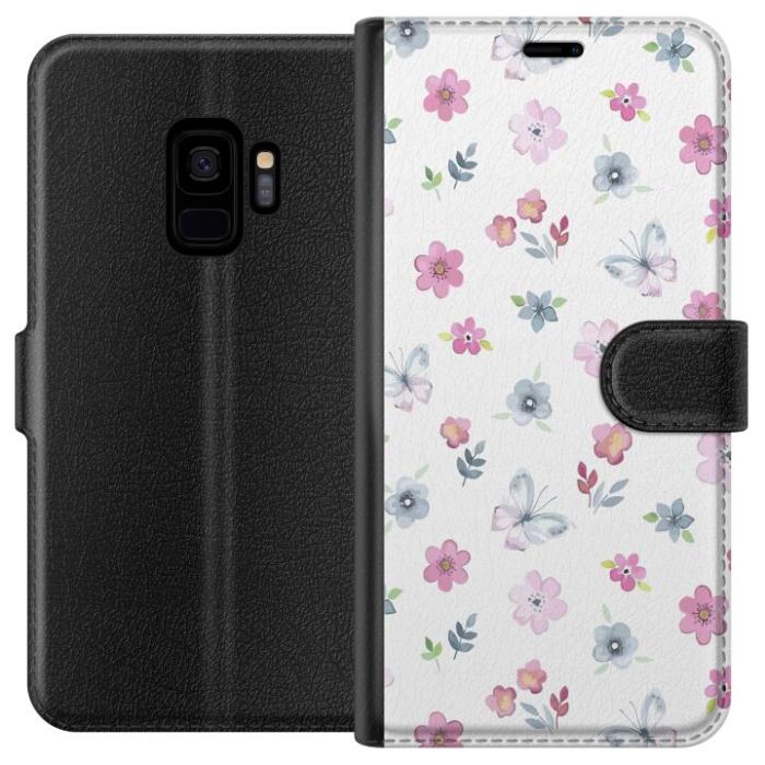 iSecrets - Plånboksfodral till Samsung Galaxy S9 med Blommor och fjärillar