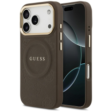 Guess - Guess iPhone 17 Pro Mobilskal Magsafe Peony Hot Stamp - Brun