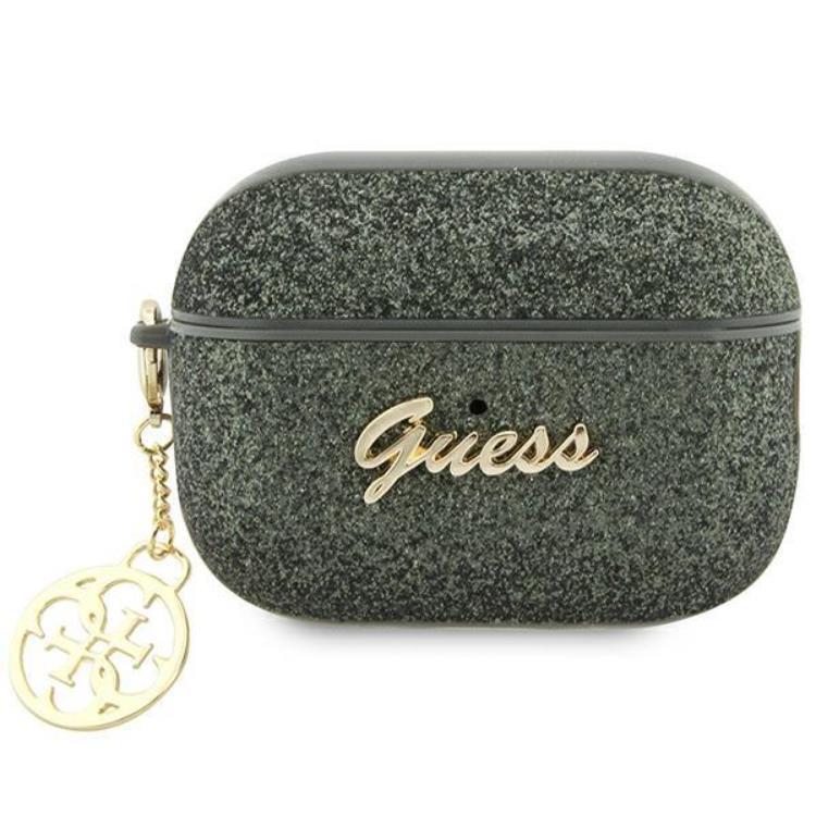 Guess Airpods Pro 2 Skal Glitter Flake Charm - Grön | 2353 | AlltMobil