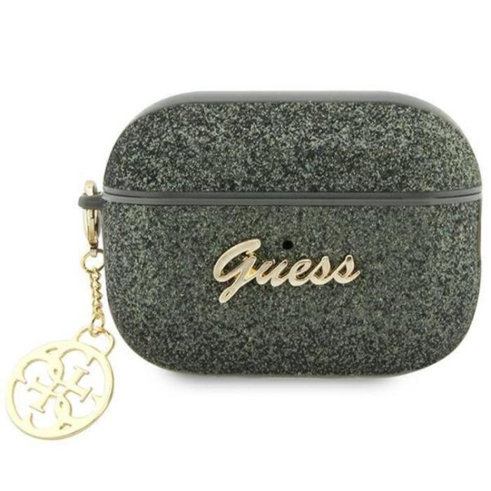 Guess - Guess Airpods Pro 2 Skal Glitter Flake Charm - Grön
