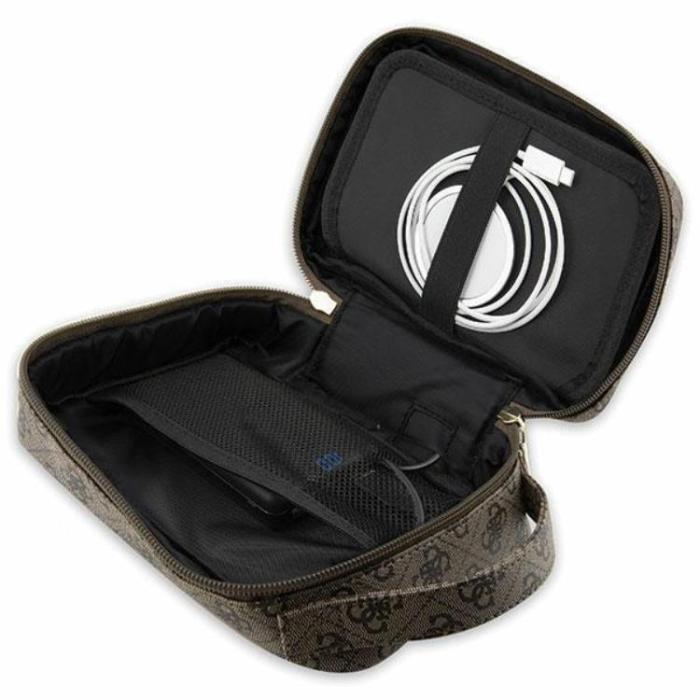 Guess - Guess Organizerväska Printed Stripes - Brun