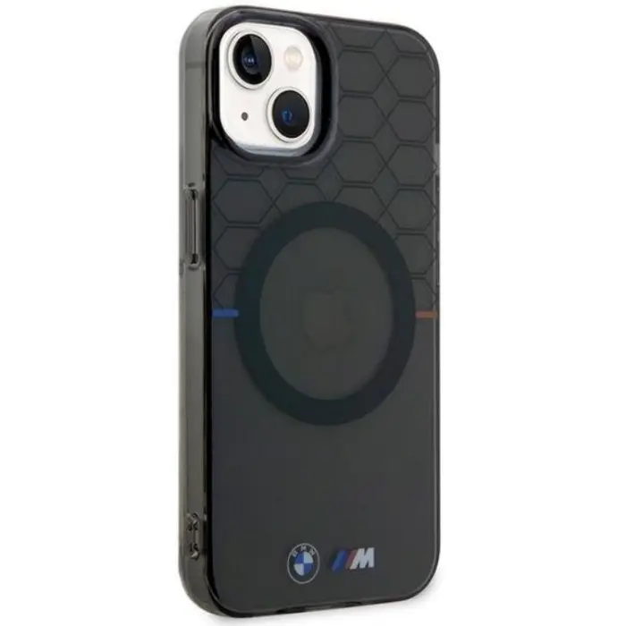 BMW - BMW iPhone 14 Mobilskal Magsafe Pattern - Grå