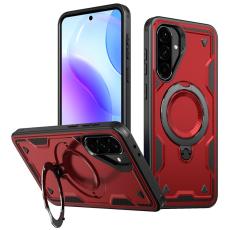 N/A - Mobilskal till Samsung Galaxy A36 5G Plast Milit&auml;rskydd Kickstand - R&ouml;d