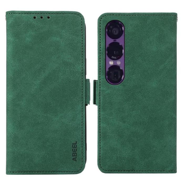 ABEEL - ABEEL Sony Xperia 1 VII Plånboksfodral RFID Blocking - Grön