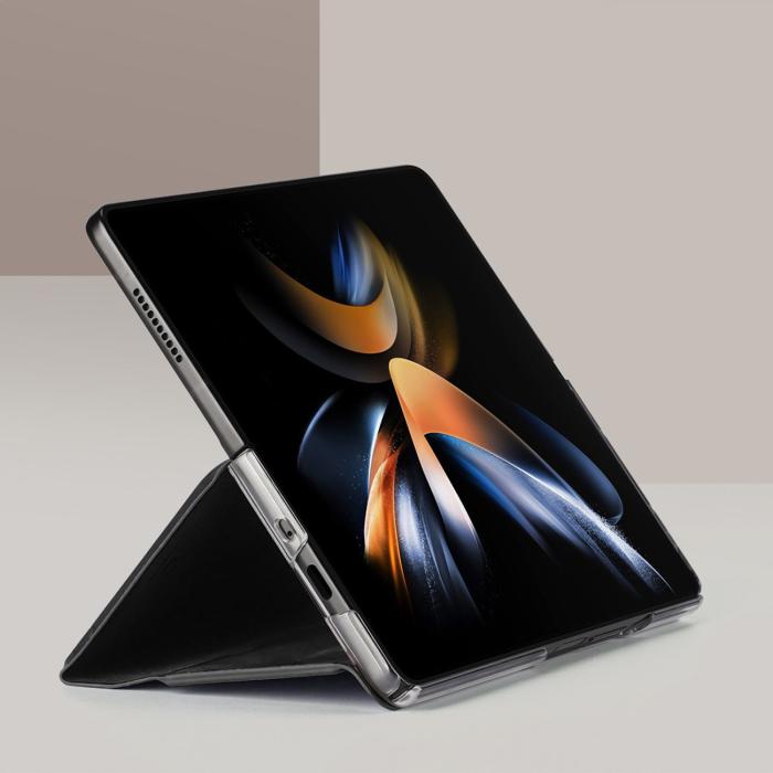 Dux Ducis - Dux Ducis Galaxy Z Fold 5 Plånboksfodral Bril Läder Flip - Svart