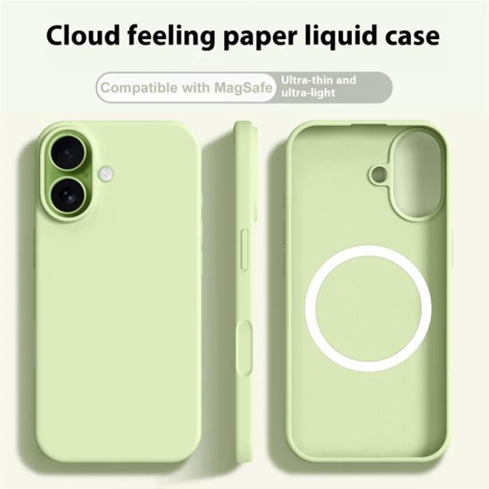 A-One Brand - iPhone 17 Mobilskal MagSafe Ultra Thin Silicone - Avocado Grön