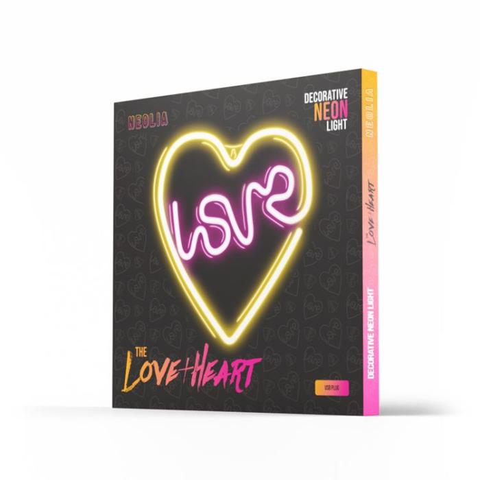 Neolia - Neolia LED Neon Light LOVE HEART NNE02 - Lila/Vit