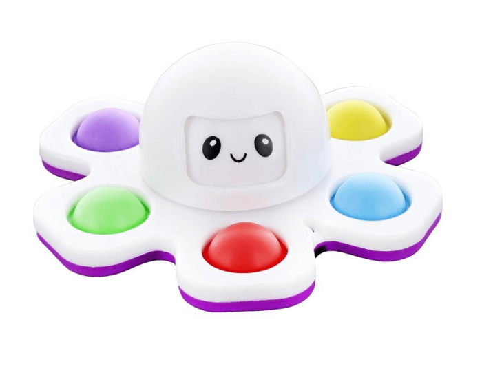 UTGATT5 - Fidget toy pop it spinner bläckfisk - Vit