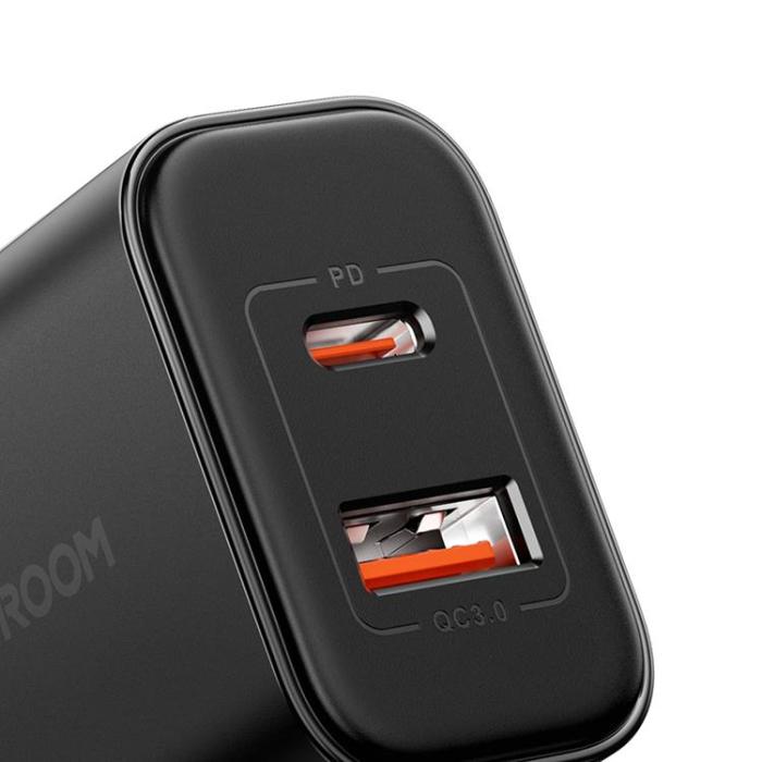 Joyroom - Joyroom UK Väggladdare USB-A/USB-C 20W - Svart
