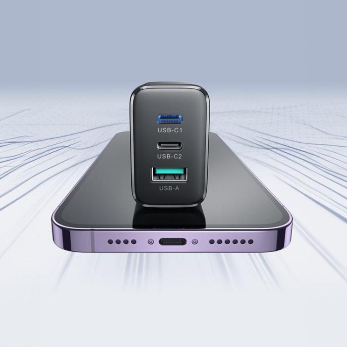 Joyroom - Joyroom UK Väggladdare 2x USB-C/USB-A 32W - Svart