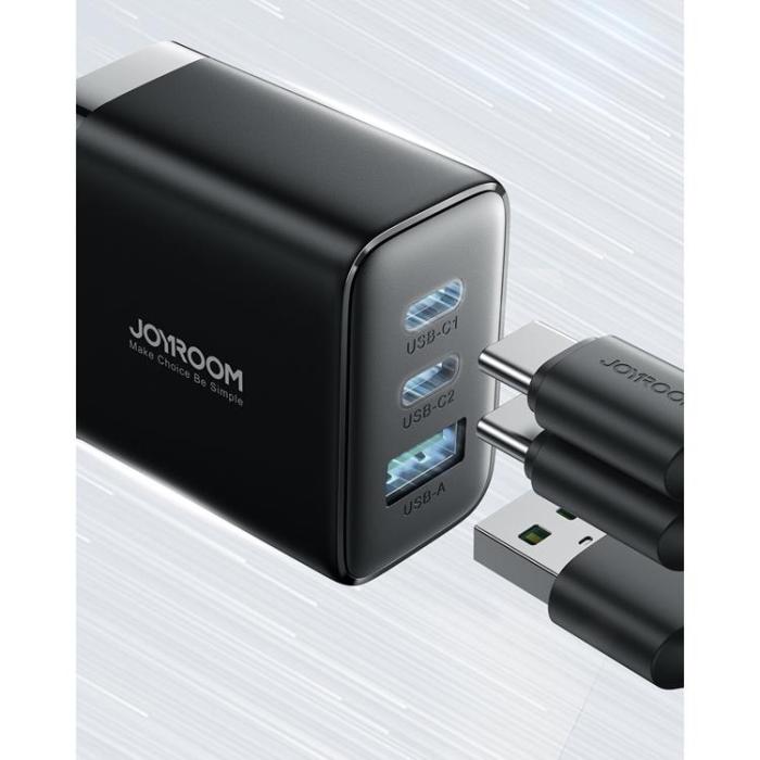 Joyroom - Joyroom UK Väggladdare 2x USB-C/USB-A 32W - Svart