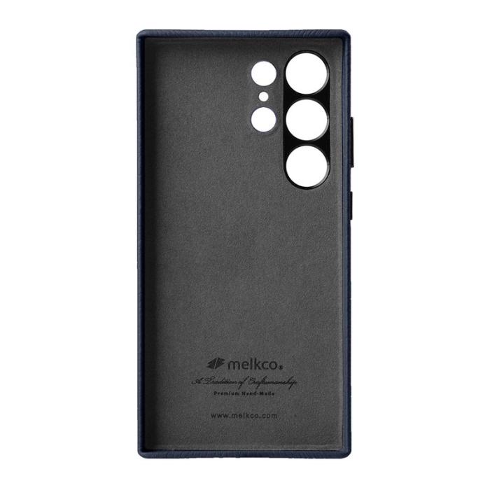 Melkco - MELKCO Mobilskal till Samsung Galaxy S24 Ultra Äkta Läder + PC - Blå