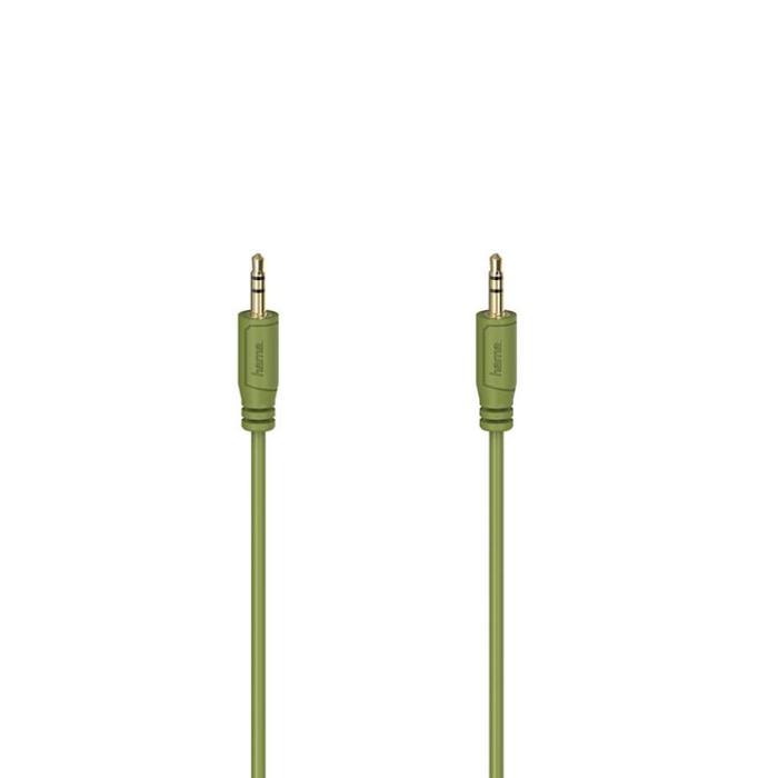 Hama - HAMA Ljud Kabel Flexi-Slim 3.5mm/0.75m - Guld/Grön
