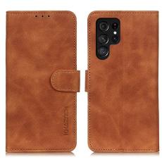 KHAZNEH - KHAZNEH Mobilskal till Samsung Galaxy S26 Ultra KonstL&auml;der Retro Textur - Brun