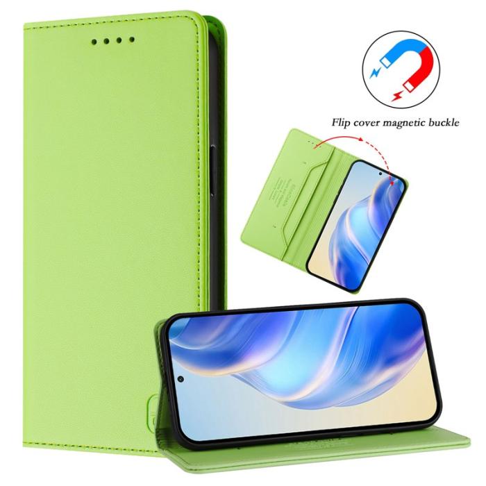 OEM - RINACASIS Samsung Galaxy S26+ Plånboksfodral Konstläder RFID Skydd - Grön