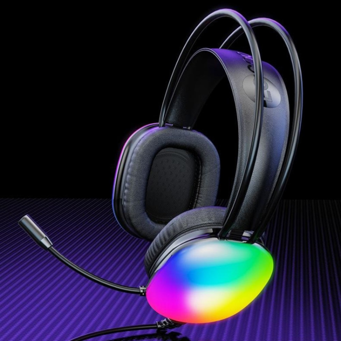 A-One Brand - LECOO Over-Ear Gaming Trådbundna Hörlurar LED-ljus USB 7.1 HT409