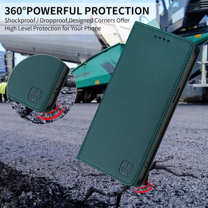 RINACASIS - RINACASIS iPhone 17 Pro Max Plånboksfodral RC01 RFID - Mörkgrön