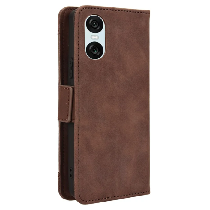 A-One Brand - Sony Xperia 10 VI Plånboksfodral Läder - Brun