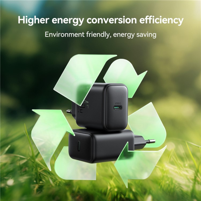 Joyroom - JOYROOM GaN Väggladdare USB-C 45W TCG13 EU Mini - Svart