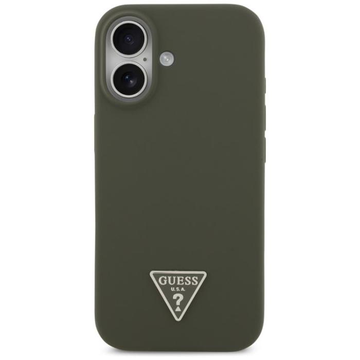 Guess - Guess iPhone 17 Mobilskal MagSafe Silikon Triangle Logo - Khaki