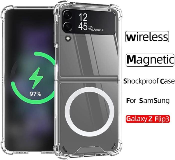 UTGATT - BOOM Galaxy Z Flip 4 Skal Magsafe Shockproof - Clear
