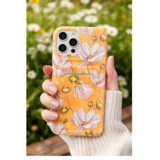 OEM - iPhone 13 Skal med Kortfack - Gul Flowers