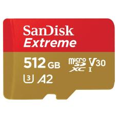 Sandisk - SANDISK MicroSDXC Extreme 512GB Adapter 190MB/s A2 C10 V30