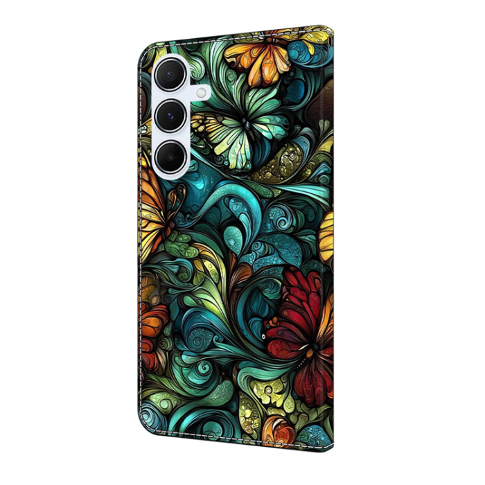 A-One Brand - Galaxy A17/A26 Plånboksfodral PU-läder Pattern Printing - Grön