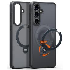 Torras - Torras Mobilskal f&ouml;r Samsung Galaxy S26 Plus Magnetiskt Kickstand PC + TPU - Gr&aring;