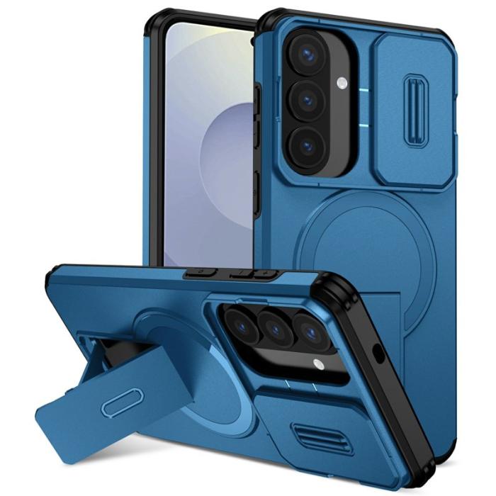 OEM - Mobilskal för Samsung Galaxy S26 Plus Magnetiskt Kickstand PC + TPU - Blå