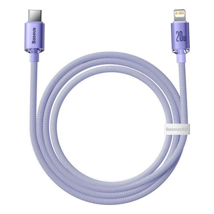 BASEUS - BASEUS USB-C till Lightning kabel 8-pin PD20W 1.2m lila