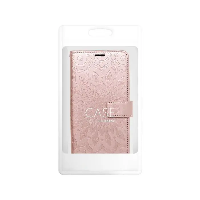 OEM - MEZZO plånboksfodral för Samsung A14 4G mandala roséguld