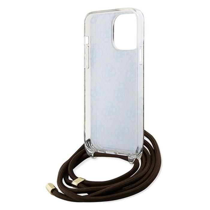 Guess - Guess iPhone 15 Pro Mobilhalsband Skal Print - Brun