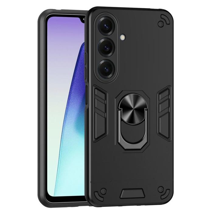 OEM - Mobilskal för Samsung Galaxy S26 PC + TPU Stötsäker med Ring - Svart