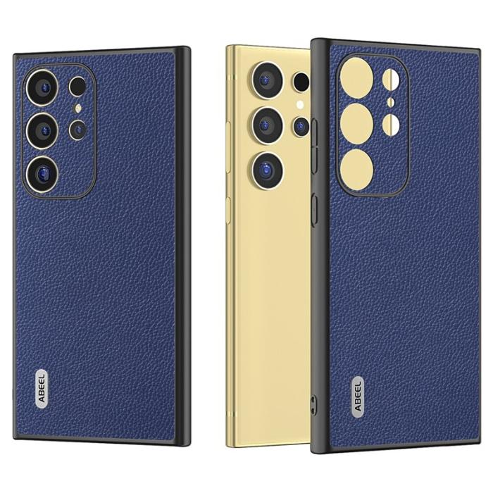 ABEEL - ABEEL Mobilskal till Samsung Galaxy S24 Ultra Äkta Läder Blå
