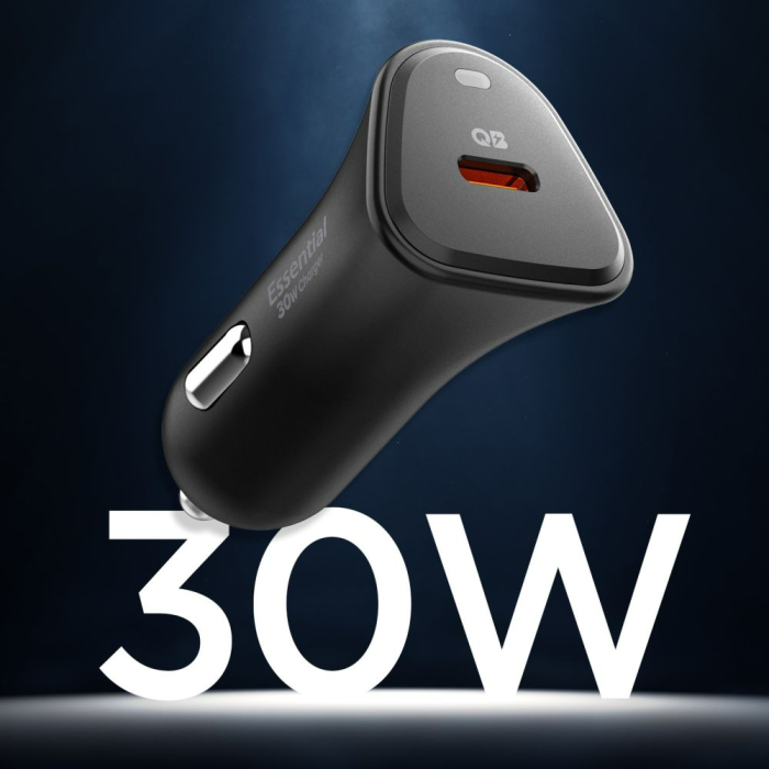 Spigen - Spigen Billaddare Essential EV301 1-Port 30W - Svart