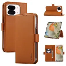 ABEEL - ABEEL Style A02 Konstl&auml;der Pl&aring;nboksfodral f&ouml;r Google Pixel 9 Pro Khaki