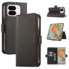 ABEEL - ABEEL Style A02 Konstl&auml;der Pl&aring;nboksfodral f&ouml;r Google Pixel 9 Pro - Svart