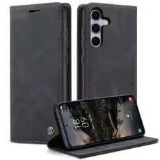 Caseme - CASEME 013 Pl&aring;nboksfodral till Samsung Galaxy S25 i Konstl&auml;der - Svart