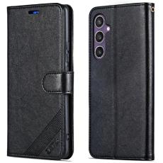 AZNS - AZNS Samsung Galaxy A56 Pl&aring;nboksfodral Anti-Scratch Konstl&auml;der - Svart