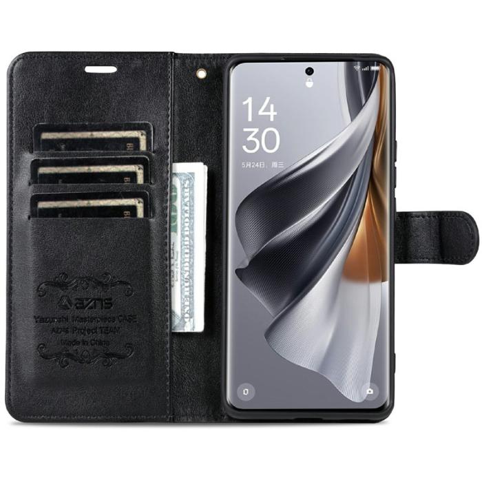 AZNS - AZNS Samsung Galaxy A56 Plånboksfodral Anti-Scratch Konstläder - Svart