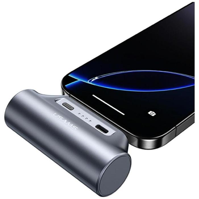 USAMS - USAMS Mini Tail Plug Bärbar Powerbank 3000mAh USB-C PB79